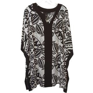 Antthony Original Black And White Tunic Kaftan Cover-up Size Medium/Large NWT